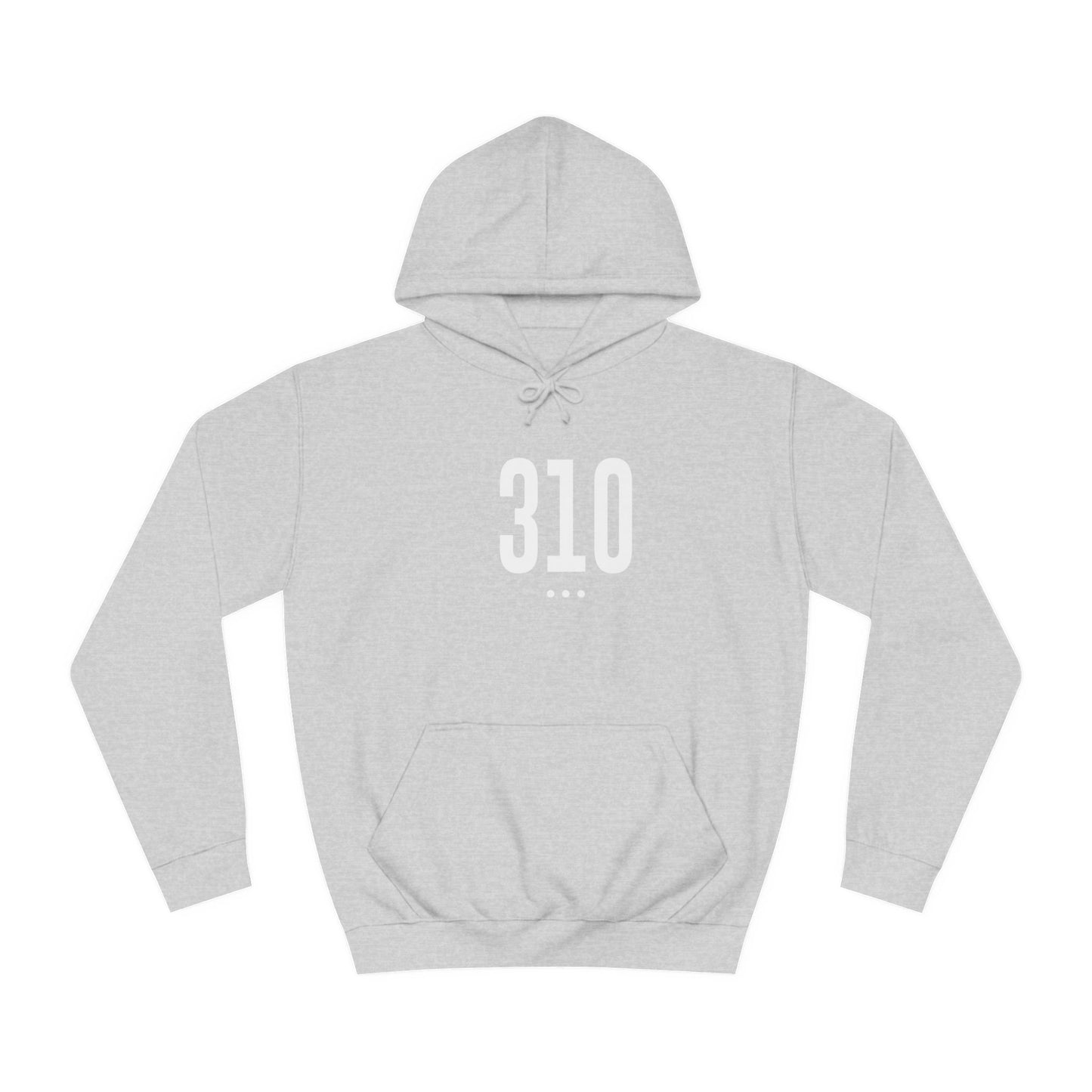 310 White Logo Front Unisex College Hoodie