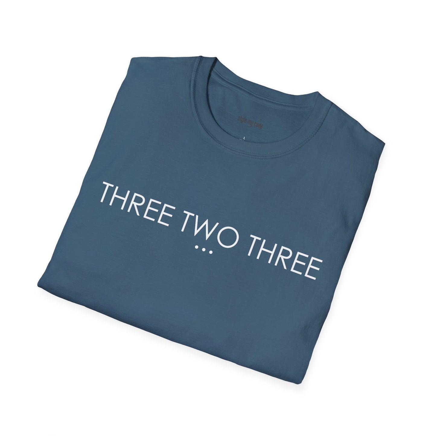 "THREE TWO THREE" Design T-Shirt