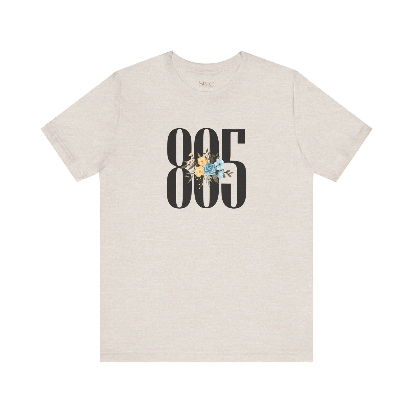 Floral 805 Unisex Tee - Casual, Gift, Birthday, Floral Design, Vintage Style
