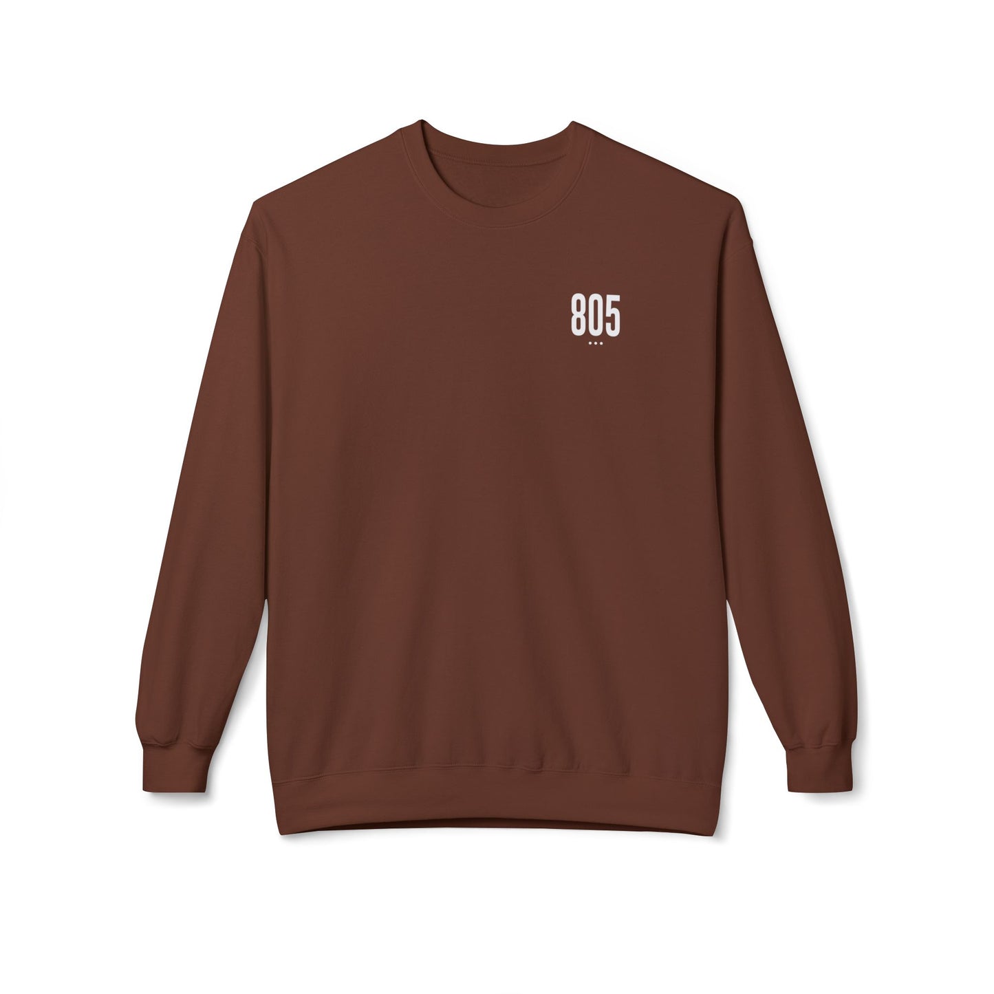 805 White Logo Unisex Crewneck Sweatshirt