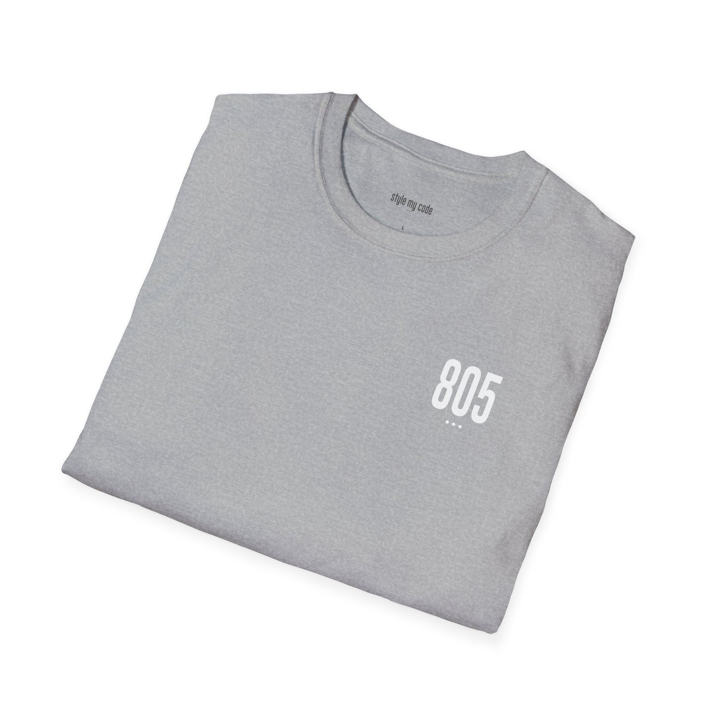 805 White Logo Unisex Soft-style T-Shirt