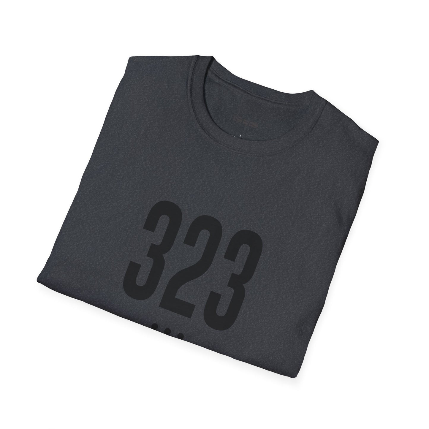 323 Black Logo Front T-Shirt