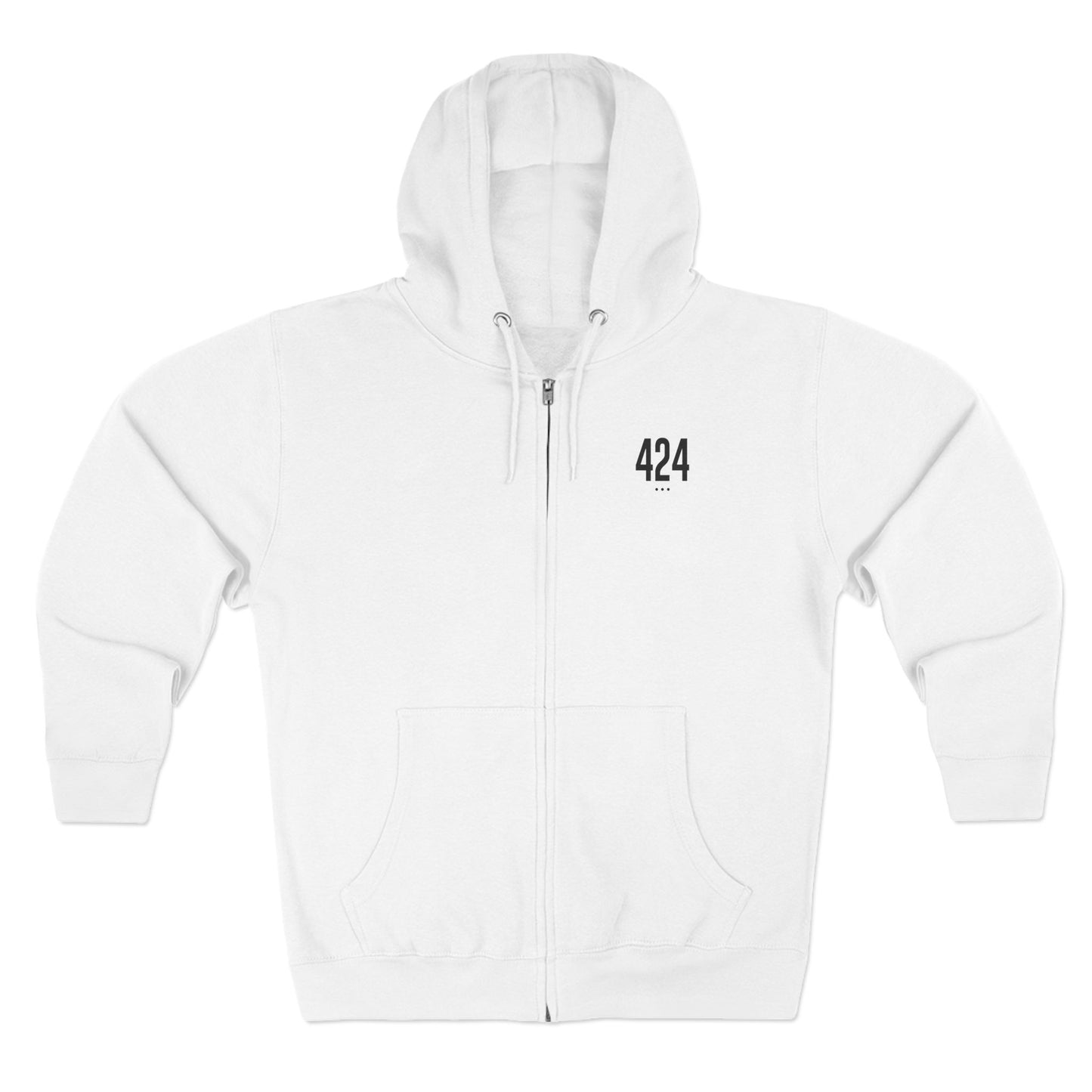 424 LA Street Style Unisex Zip Hoodie, Comfortable Layer, Great for Athleisure, Urban Fashion, Casual Wear