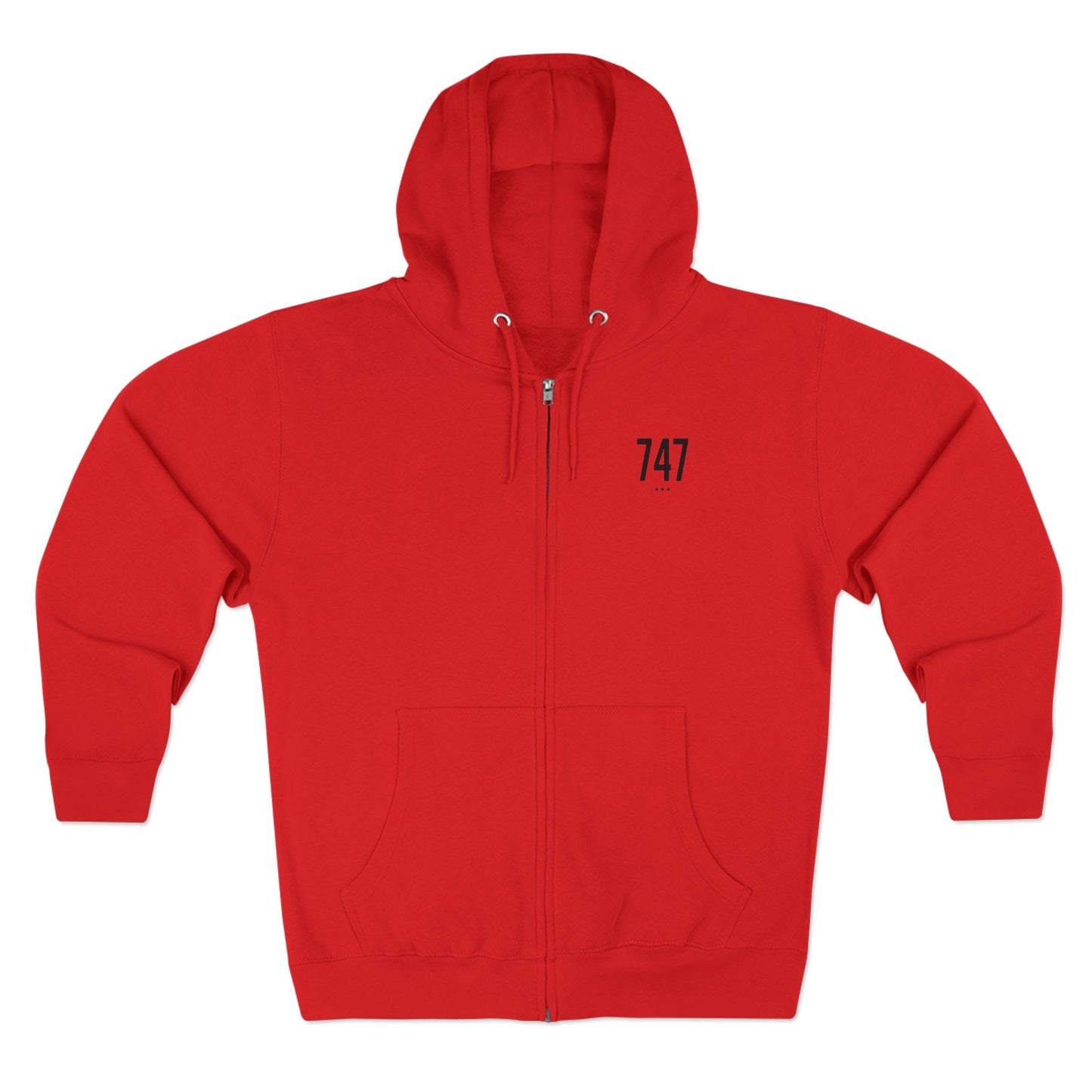 747 LA Street Style Unisex Zip Hoodie, Comfortable Layer, Great for Athleisure, Urban Fashion, Casual Wear