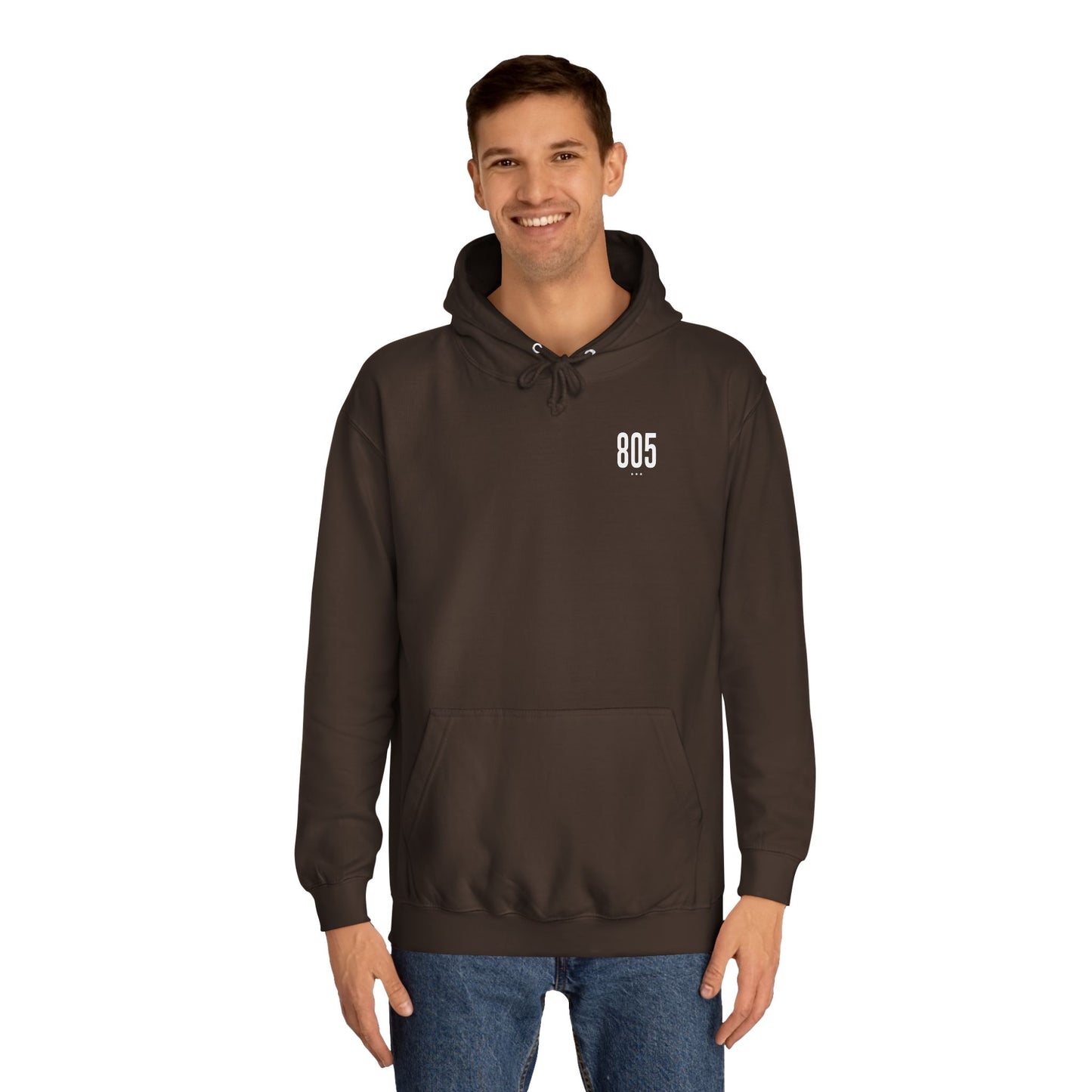 805 White Logo Unisex Hoodie