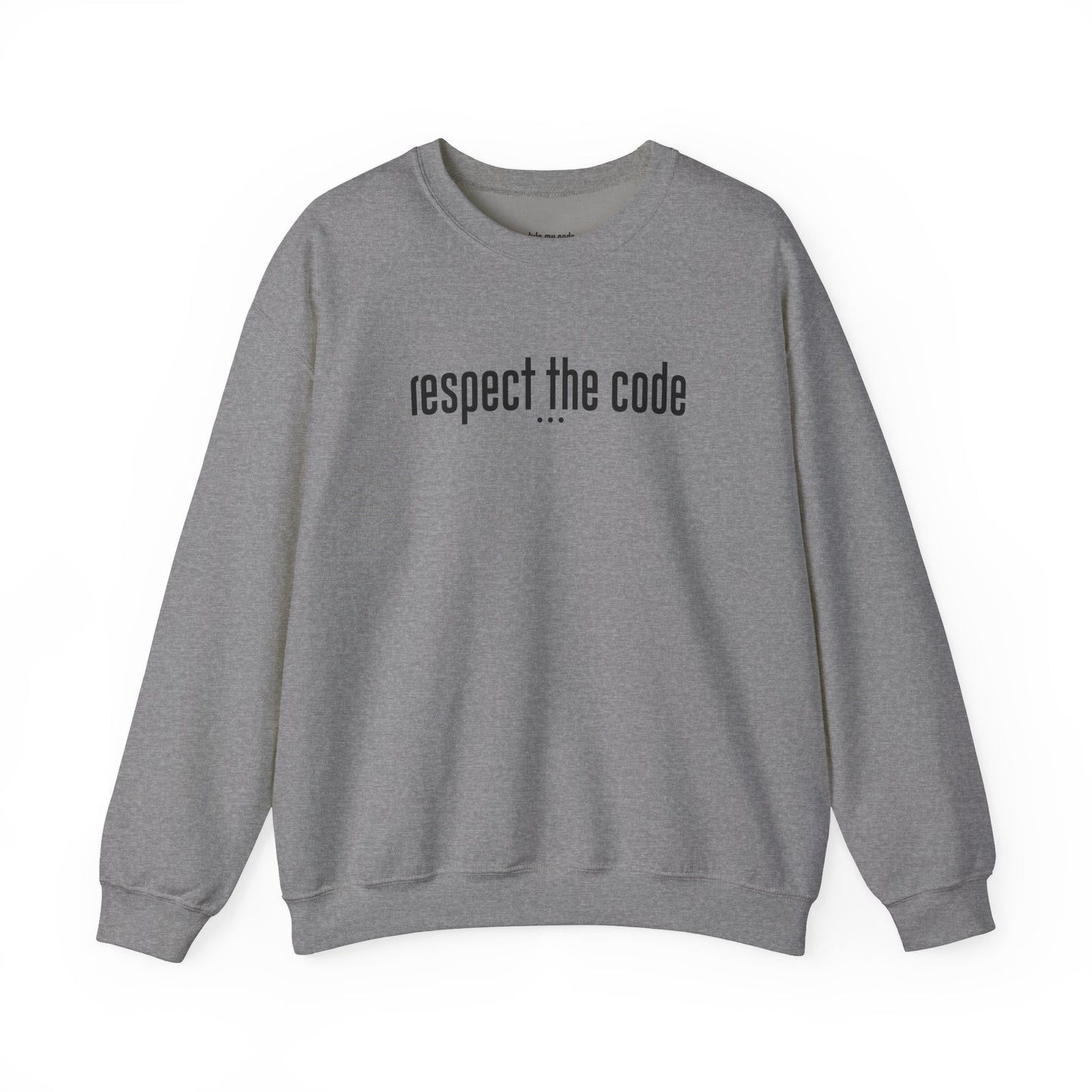 Black "Respect the Code" Crewneck Sweatshirt