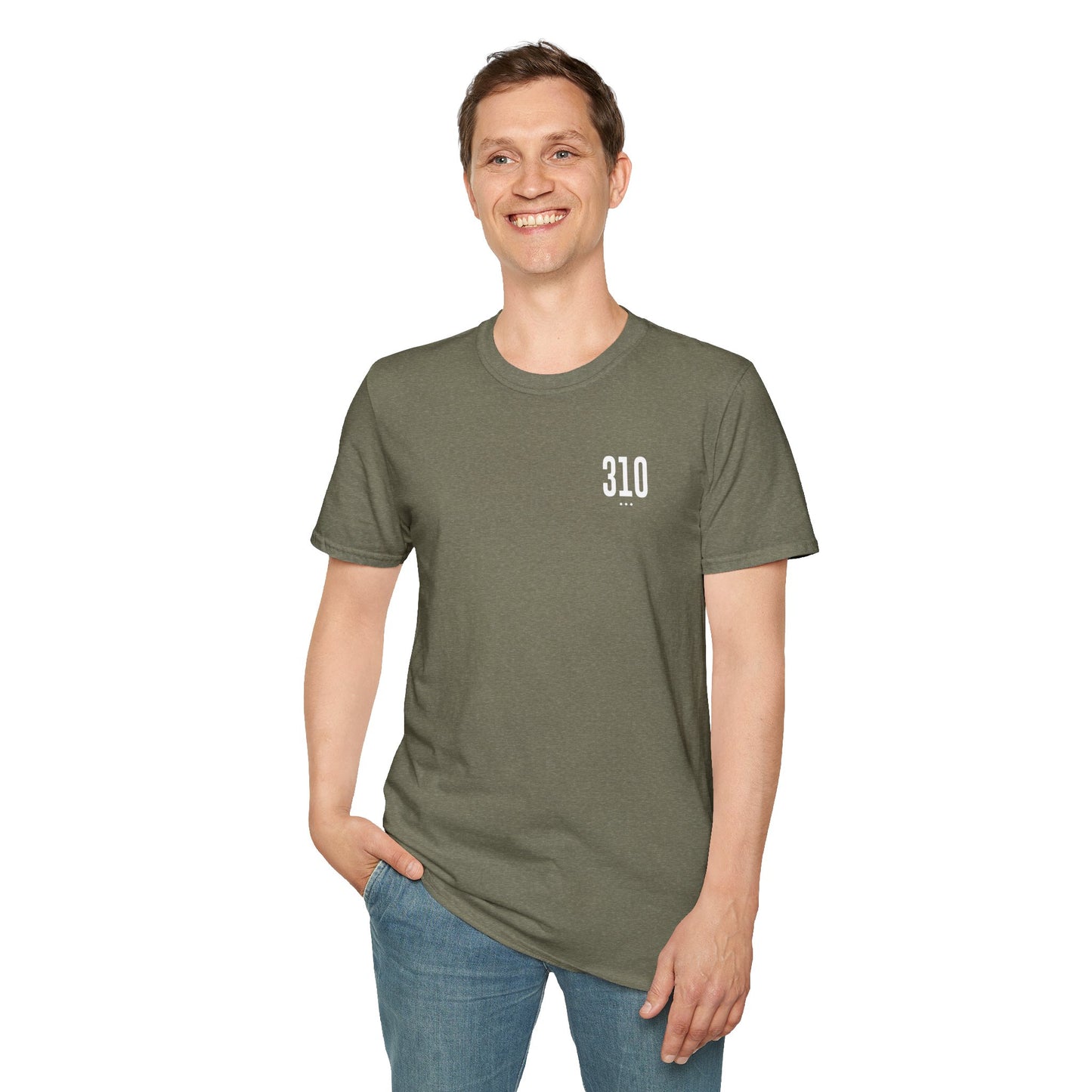 310 White Logo Unisex Softstyle T-Shirt