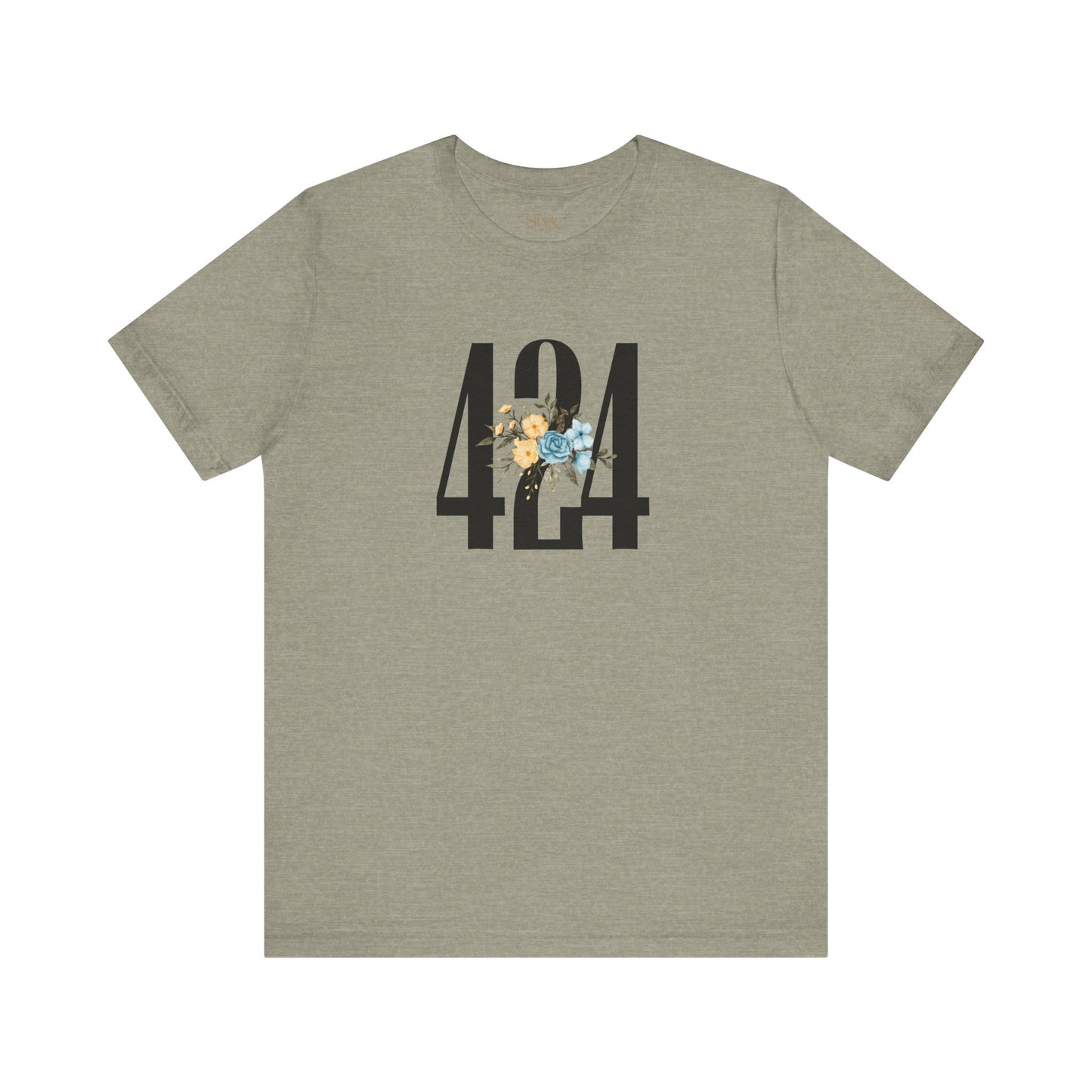 Floral 424 Unisex Tee - Casual, Gift, Birthday, Floral Design, Vintage Style