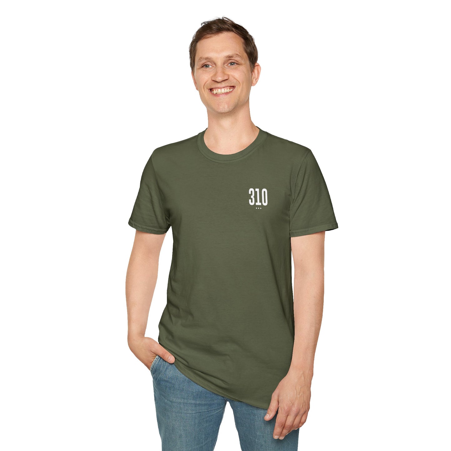 310 White Logo Unisex Softstyle T-Shirt