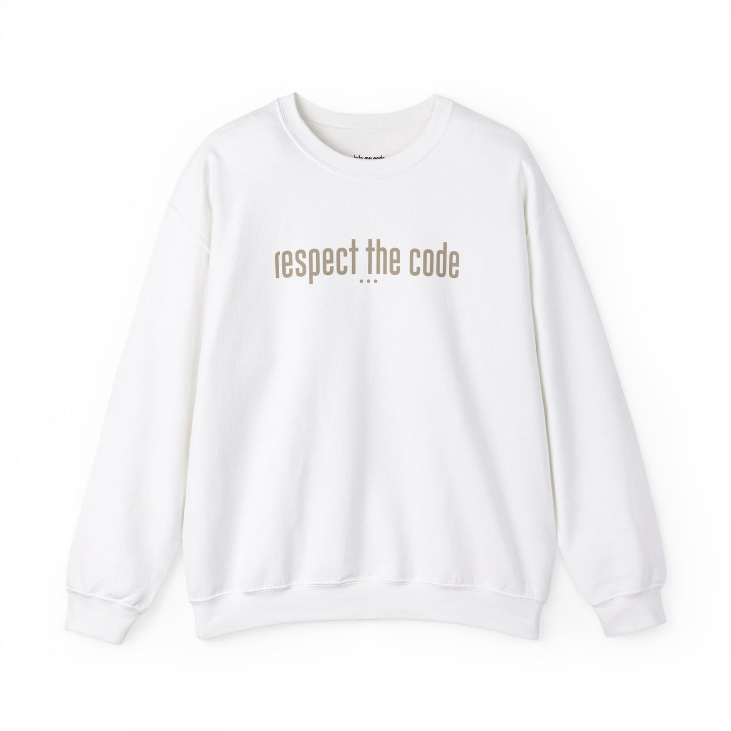 Tan "Respect the Code" Crewneck Sweatshirt