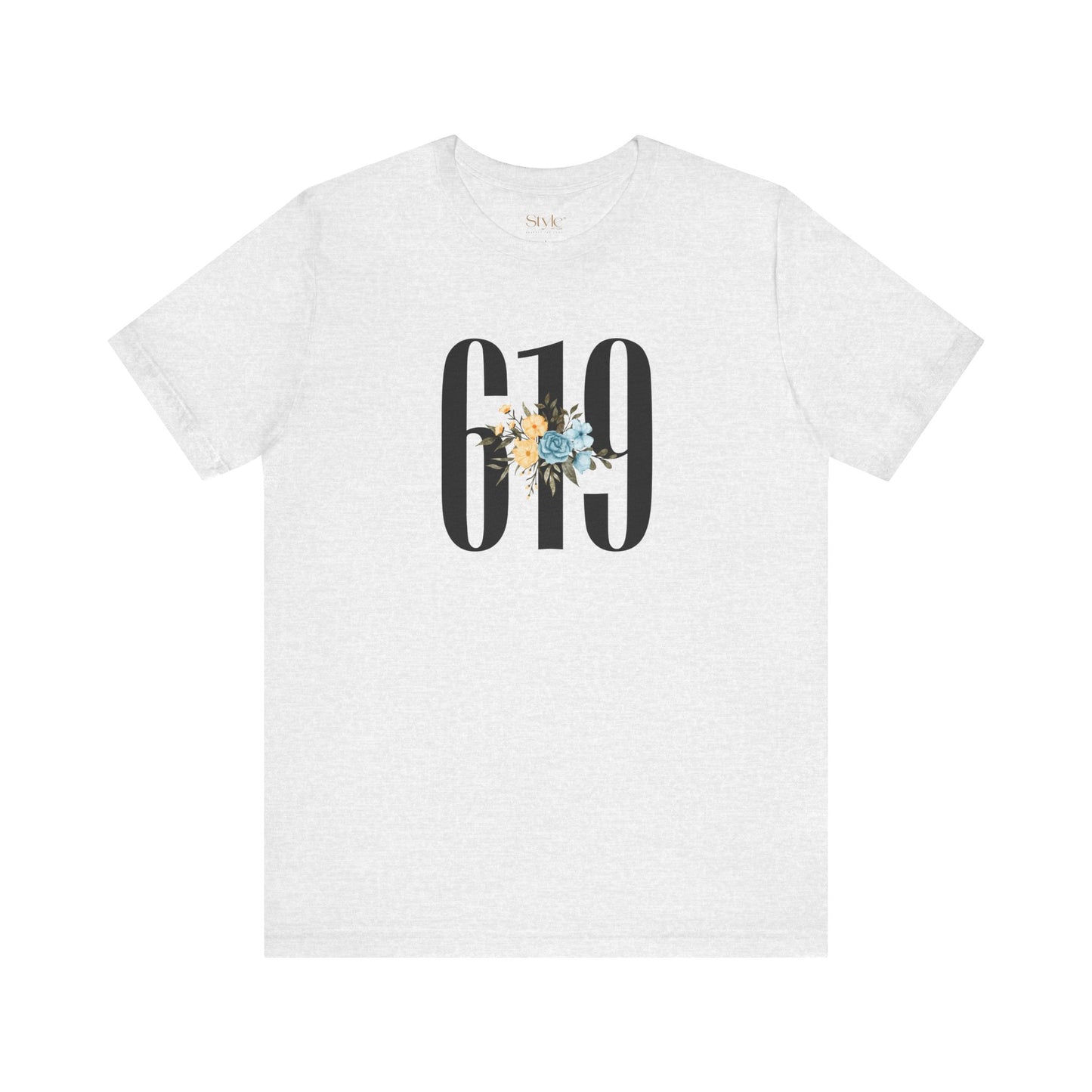 Floral 619 Unisex Tee - Casual, Gift, Birthday, Floral Design, Vintage Style