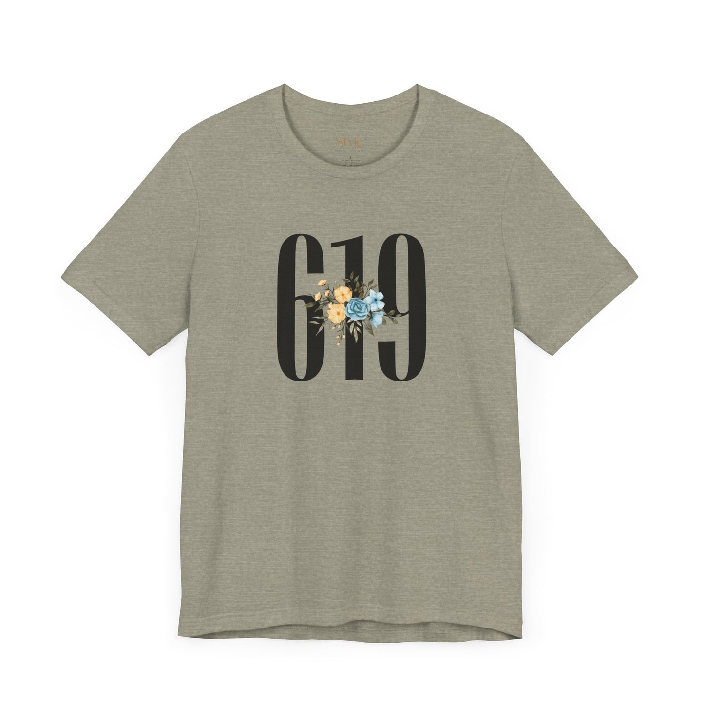 Floral 619 Unisex Tee - Casual, Gift, Birthday, Floral Design, Vintage Style