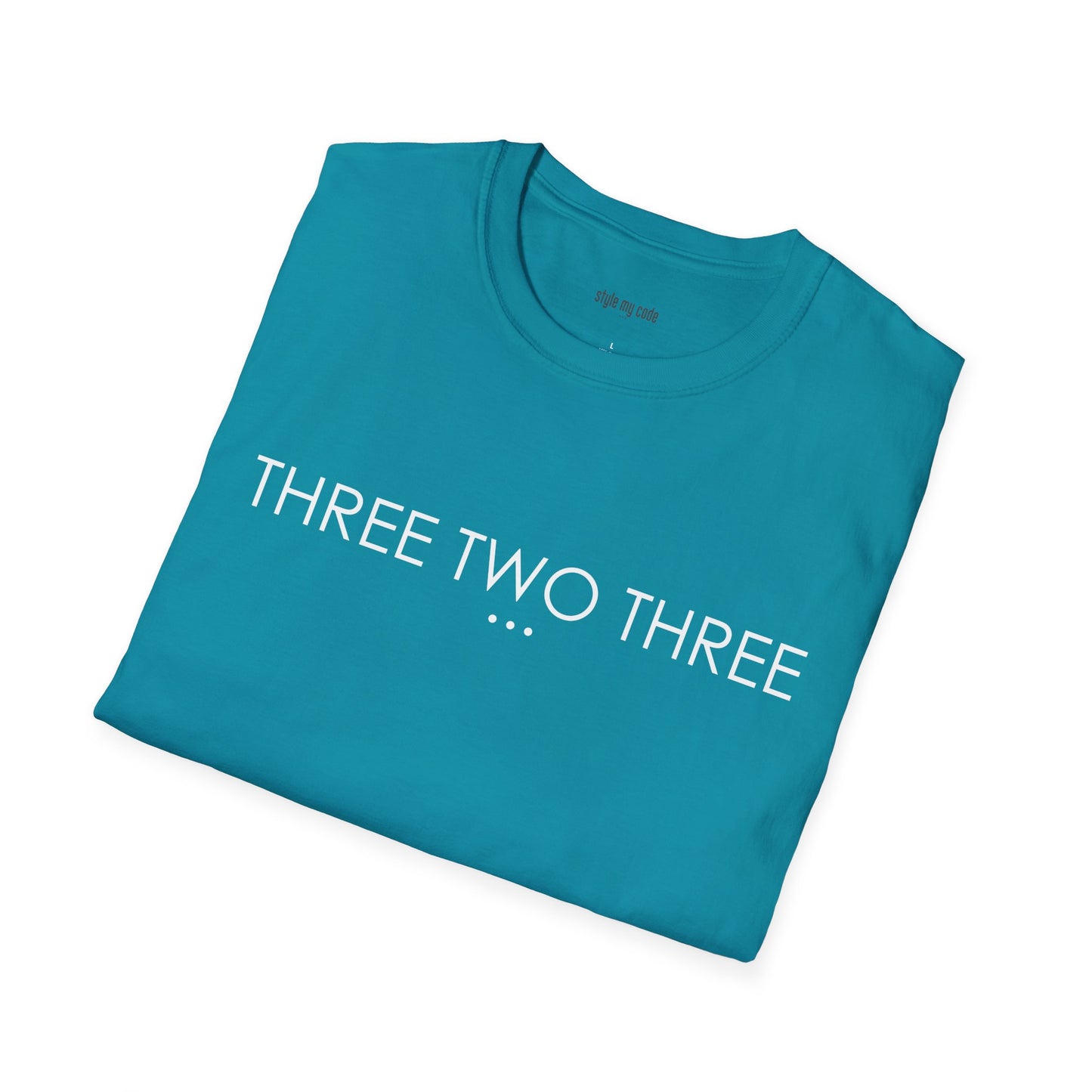 "THREE TWO THREE" Design T-Shirt