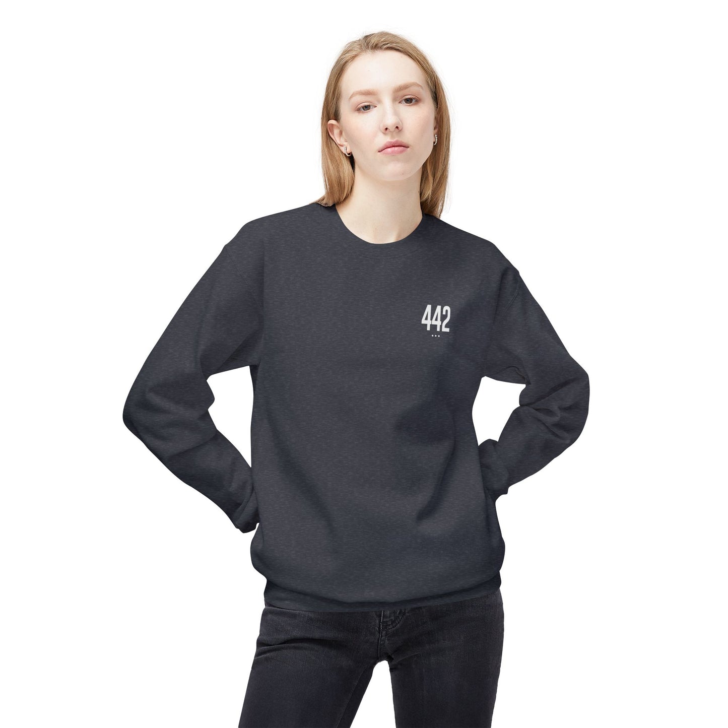 442 White Logo Unisex Crewneck Sweatshirt