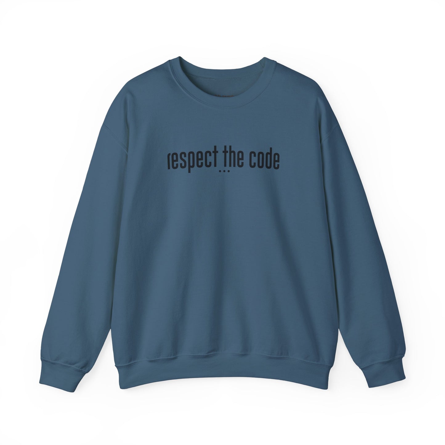Black "Respect the Code" Crewneck Sweatshirt