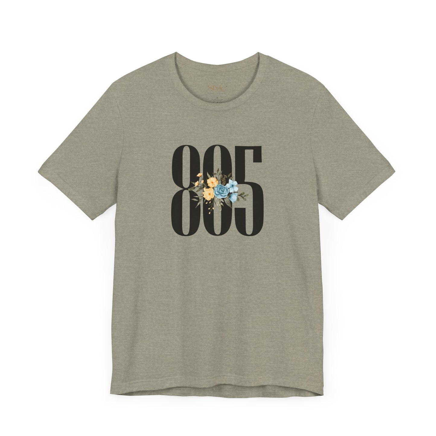 Floral 805 Unisex Tee - Casual, Gift, Birthday, Floral Design, Vintage Style
