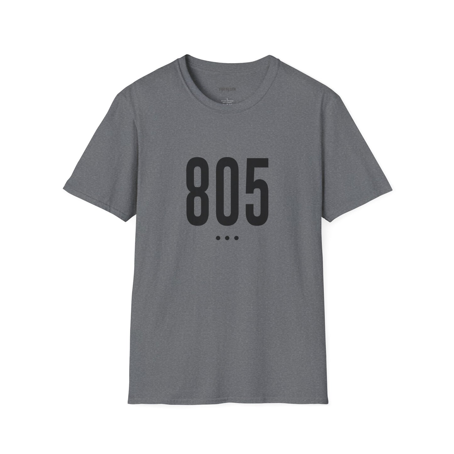 805 Black Logo Front Unisex Soft-style T-Shirt