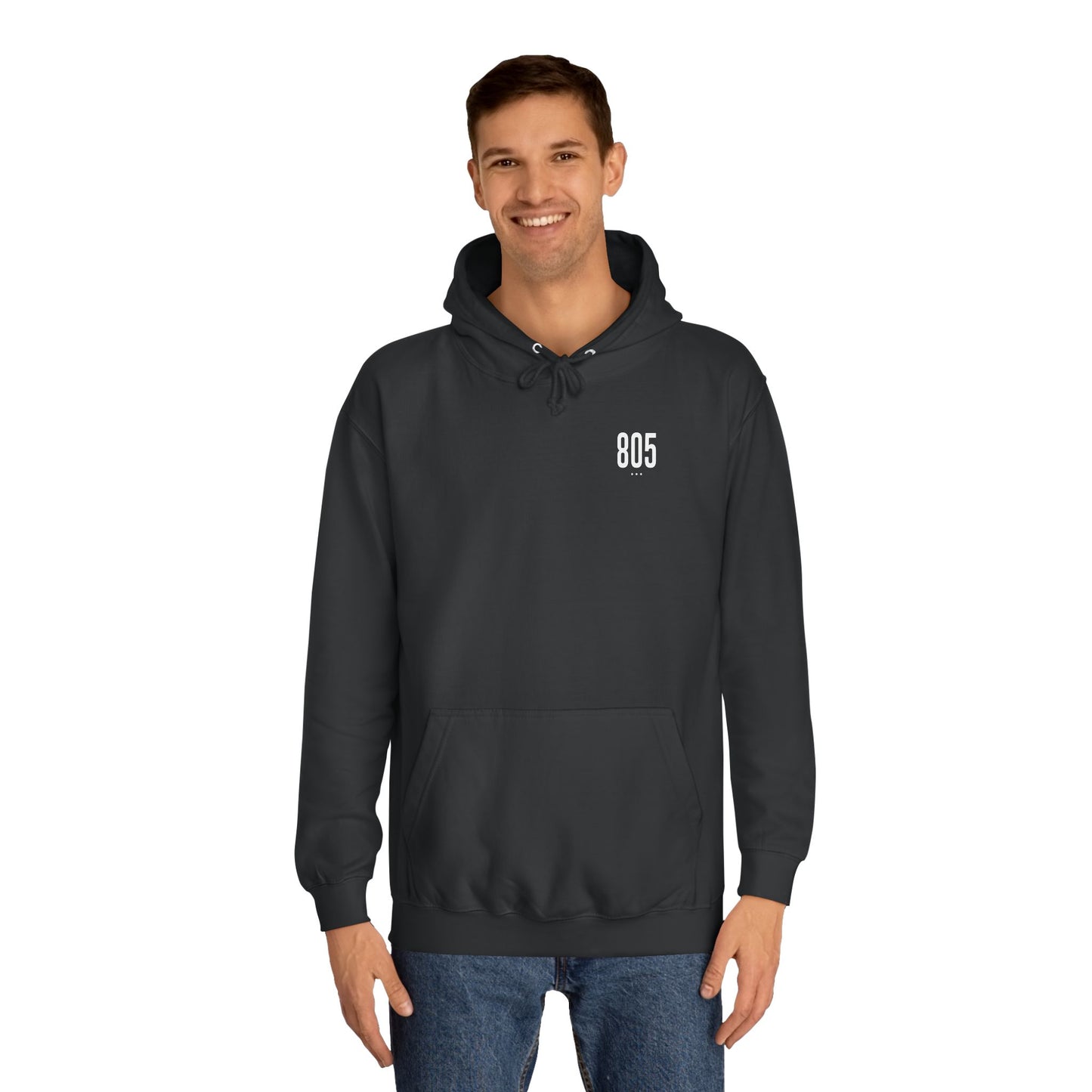 805 White Logo Unisex Hoodie