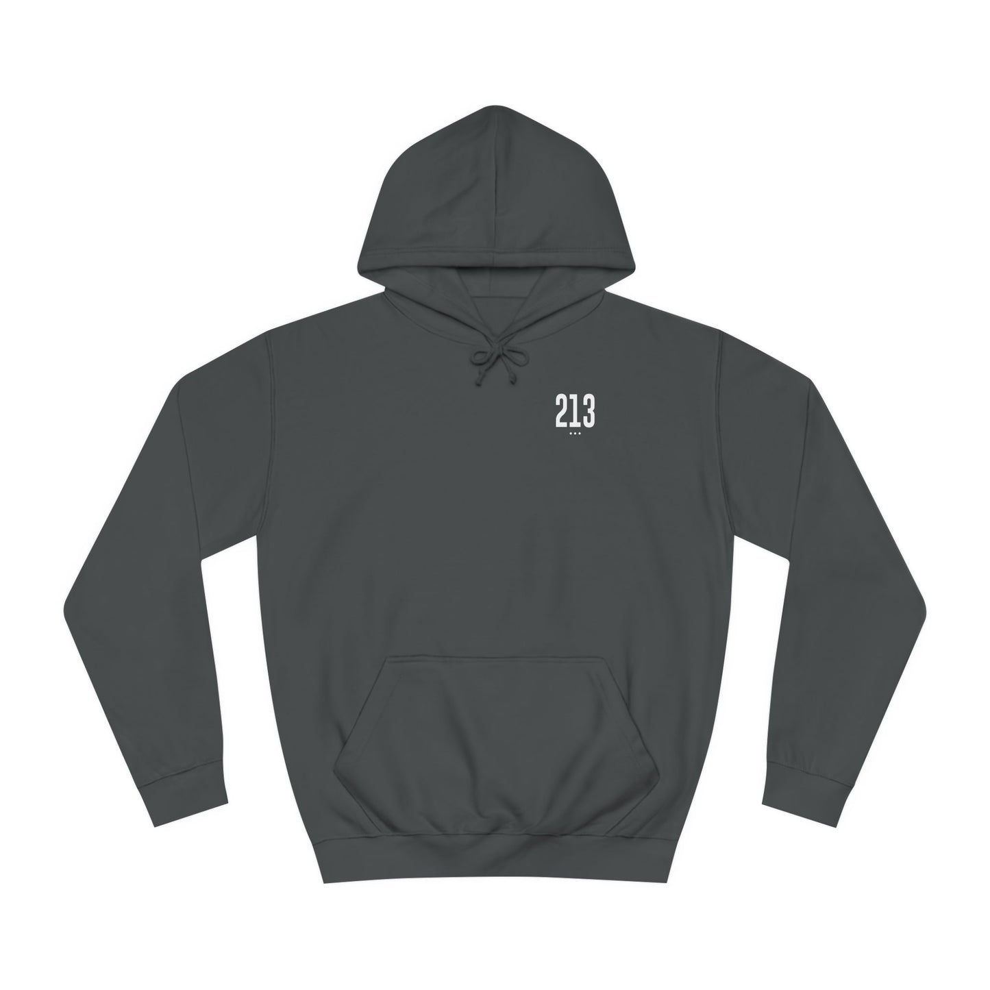 213 White Logo Unisex College Hoodie