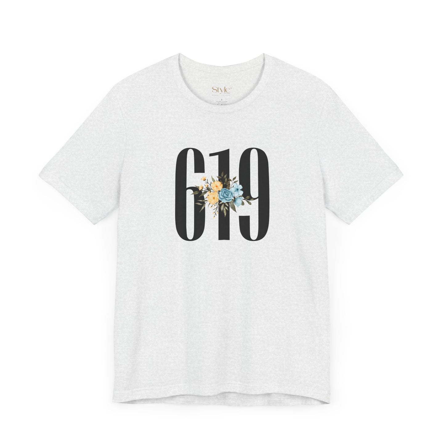 Floral 619 Unisex Tee - Casual, Gift, Birthday, Floral Design, Vintage Style