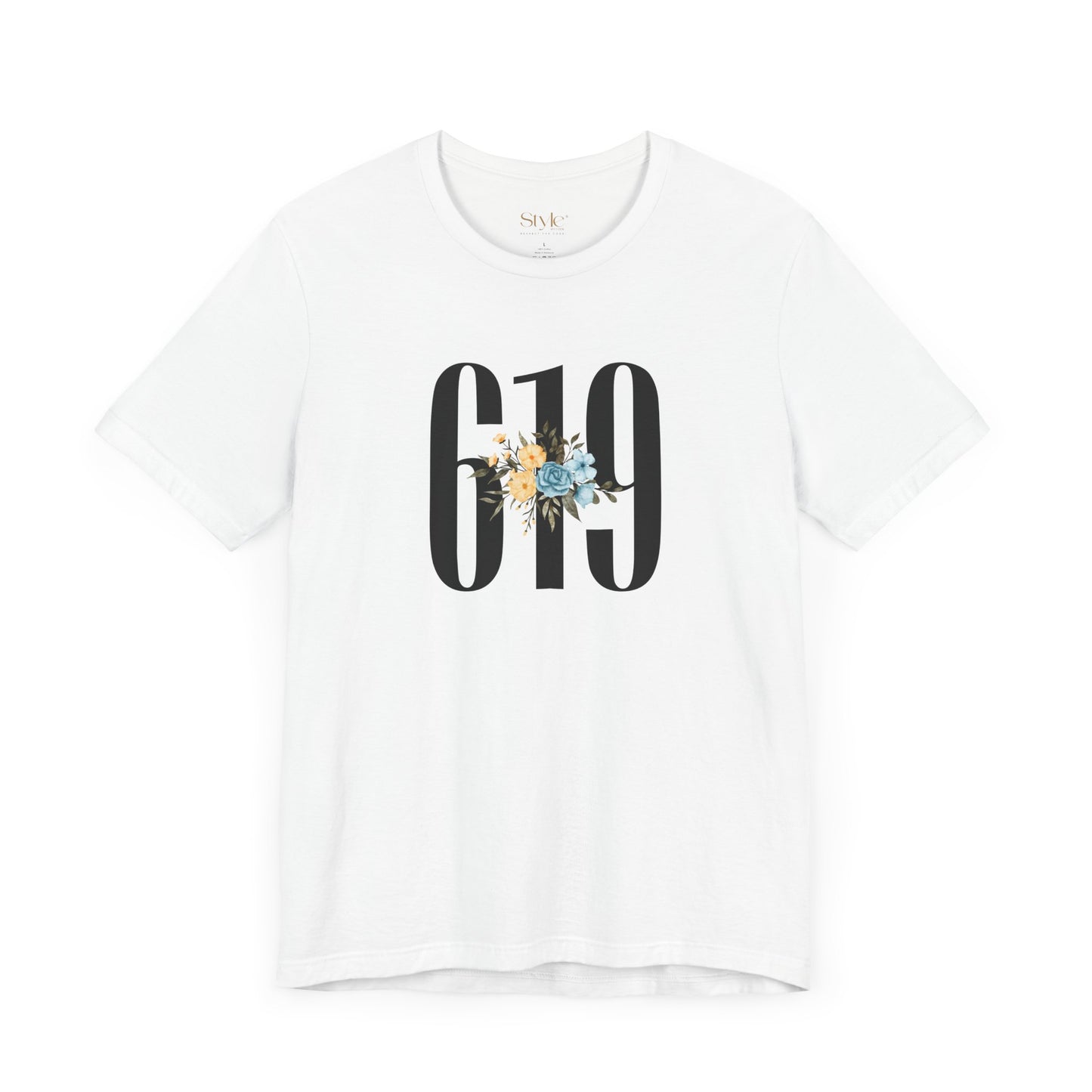 Floral 619 Unisex Tee - Casual, Gift, Birthday, Floral Design, Vintage Style
