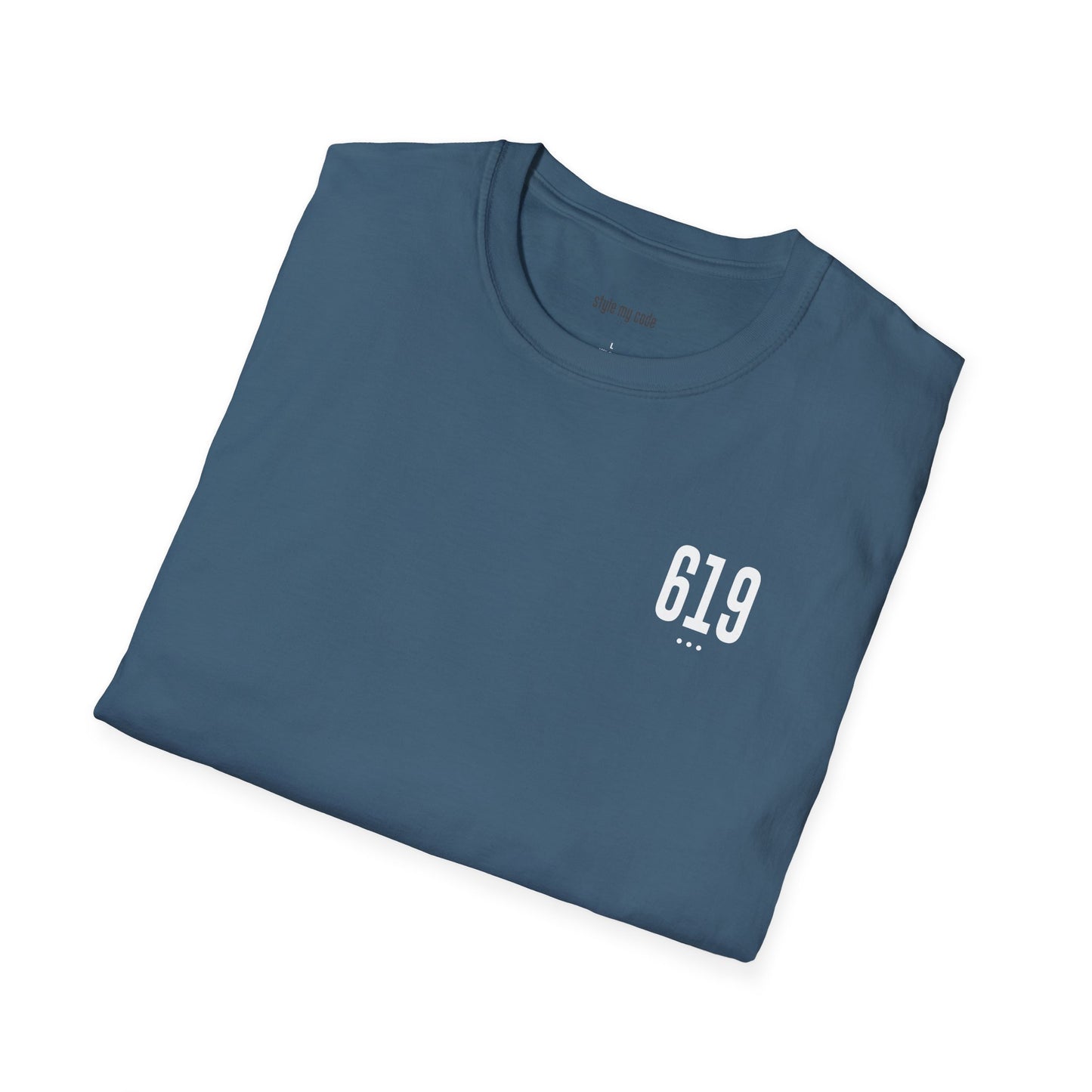 619 White Logo Unisex Softstyle T-Shirt