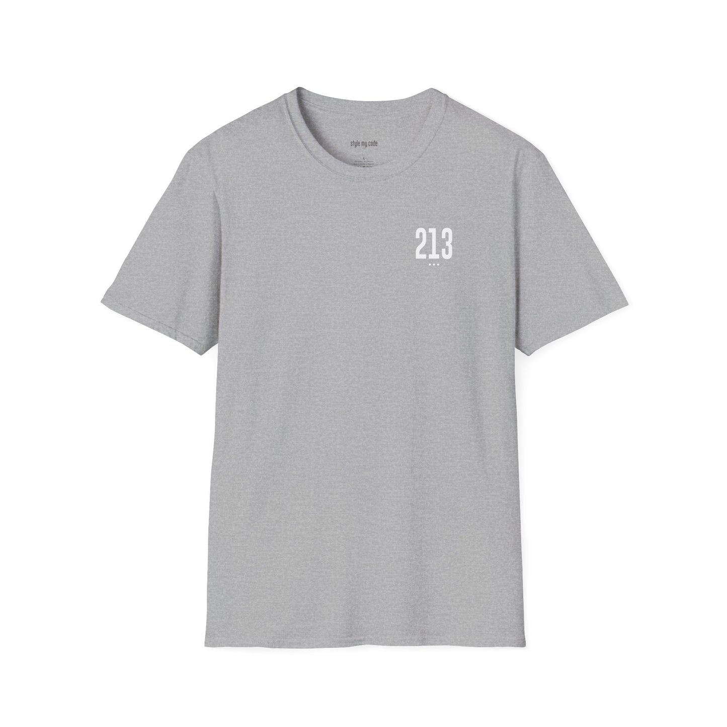 213 White Logo Unisex Softstyle T-Shirt
