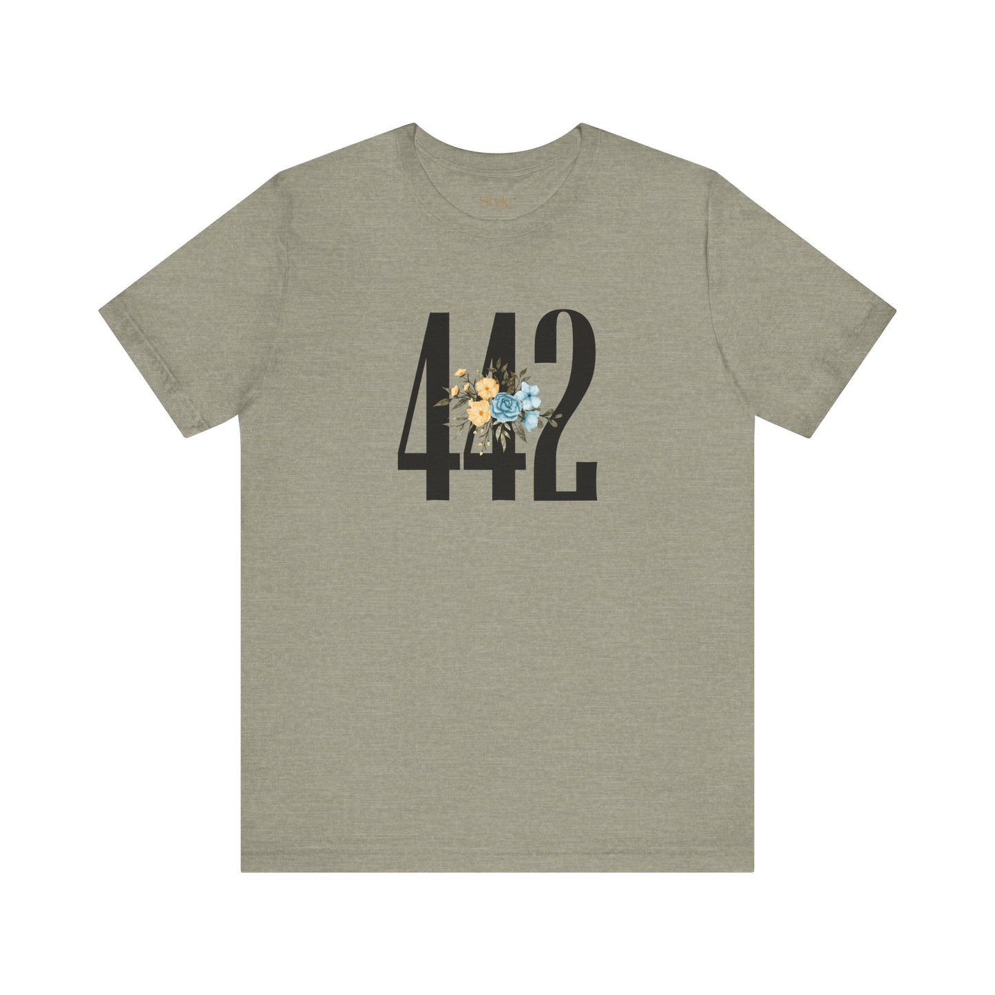 Floral 442 Unisex Tee - Casual, Gift, Birthday, Floral Design, Vintage Style