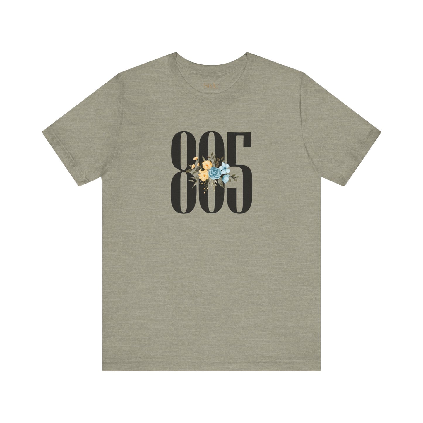 Floral 805 Unisex Tee - Casual, Gift, Birthday, Floral Design, Vintage Style
