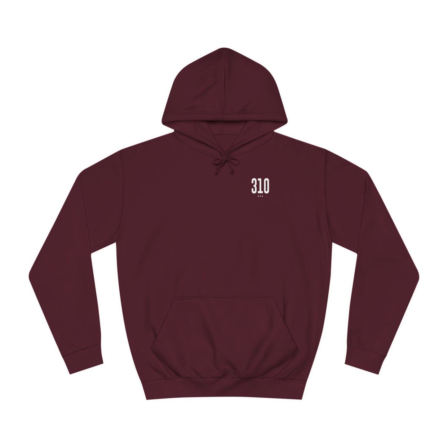 310 White Logo Unisex College Hoodie