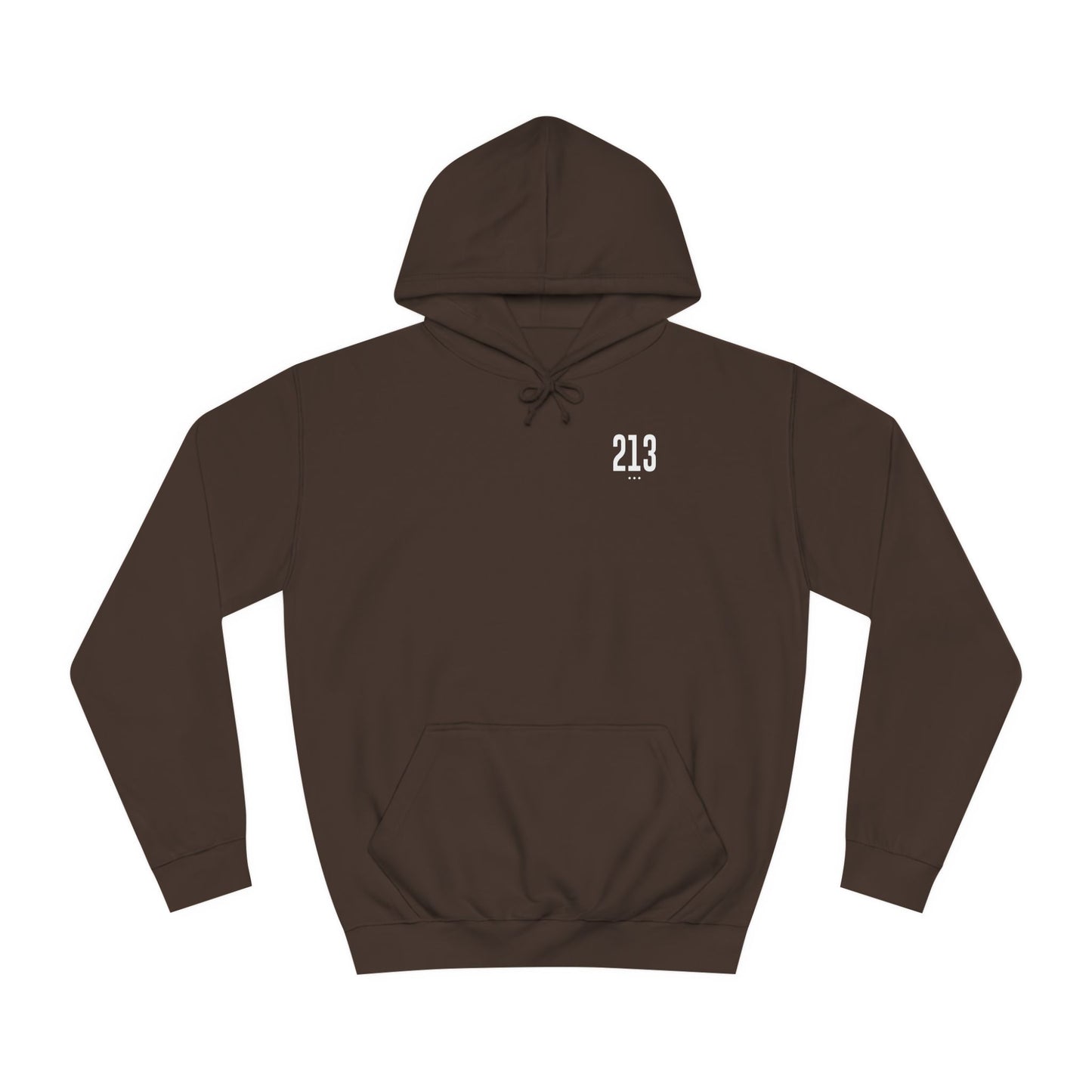 213 White Logo Unisex College Hoodie