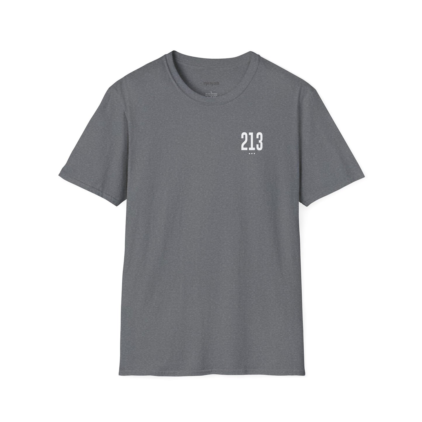 213 White Logo Unisex Softstyle T-Shirt