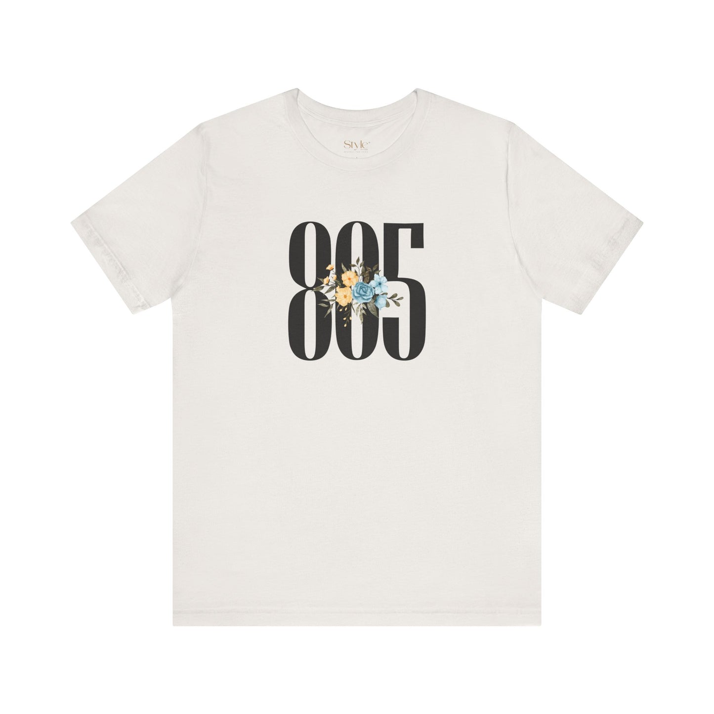 Floral 805 Unisex Tee - Casual, Gift, Birthday, Floral Design, Vintage Style