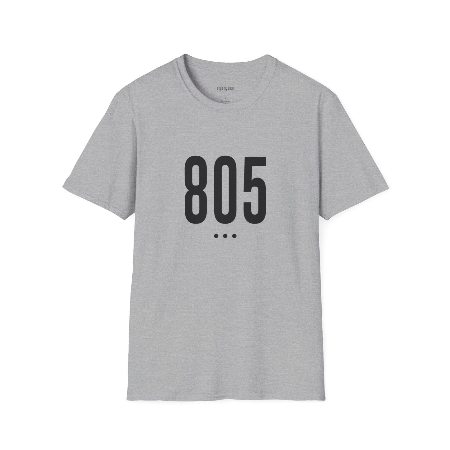 805 Black Logo Front Unisex Soft-style T-Shirt