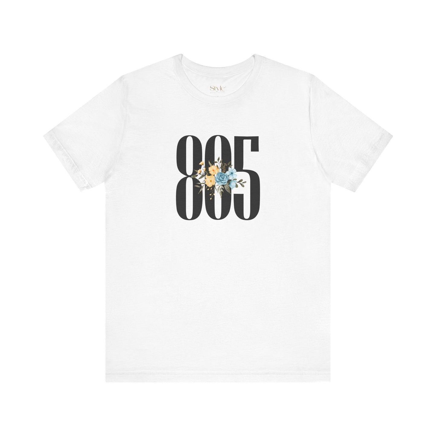 Floral 805 Unisex Tee - Casual, Gift, Birthday, Floral Design, Vintage Style