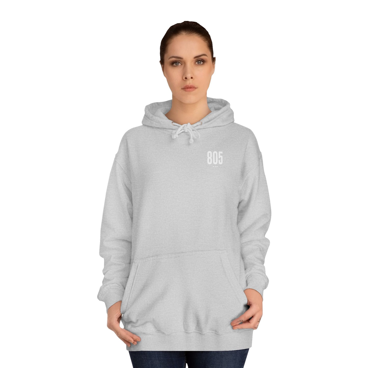 805 White Logo Unisex Hoodie