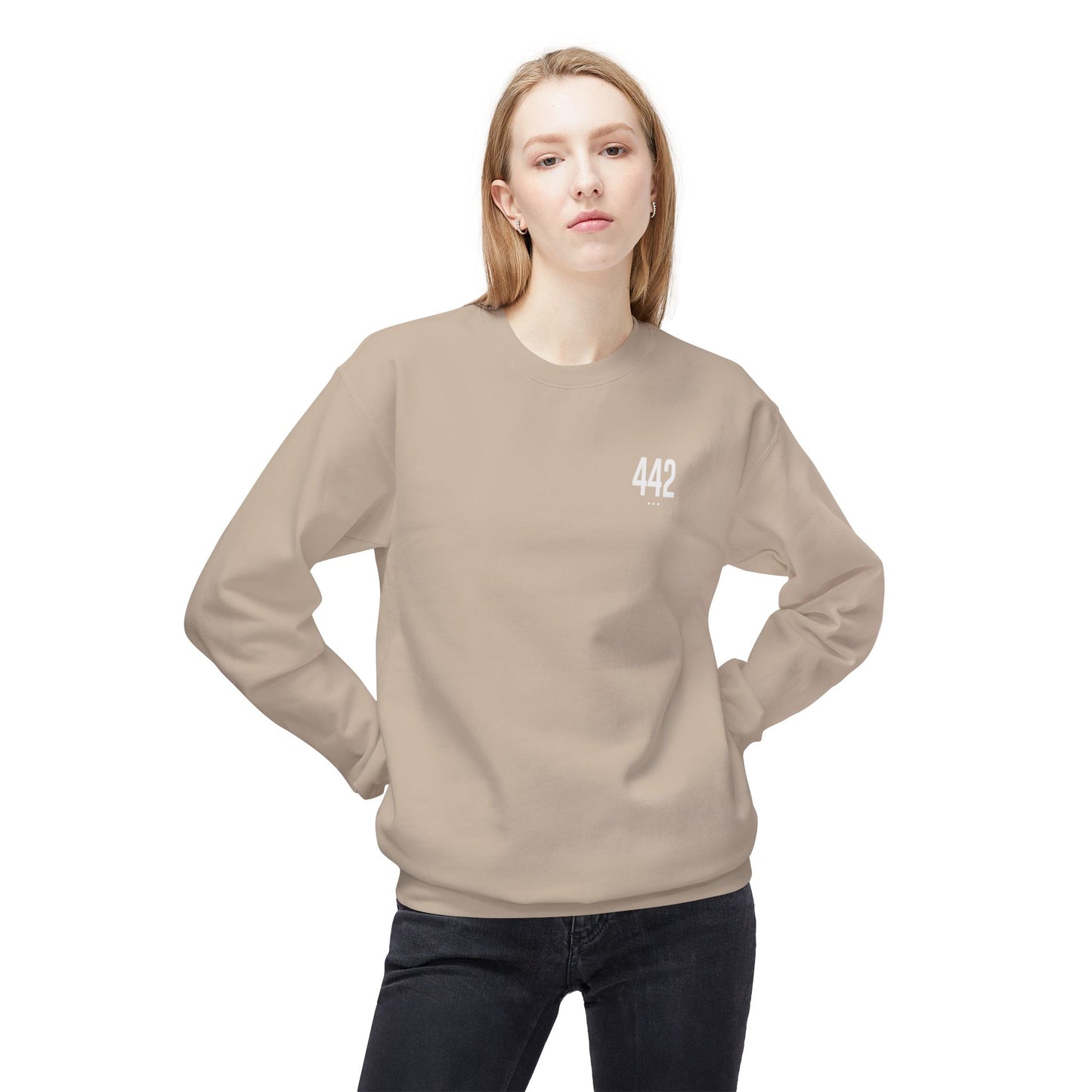 442 White Logo Unisex Crewneck Sweatshirt
