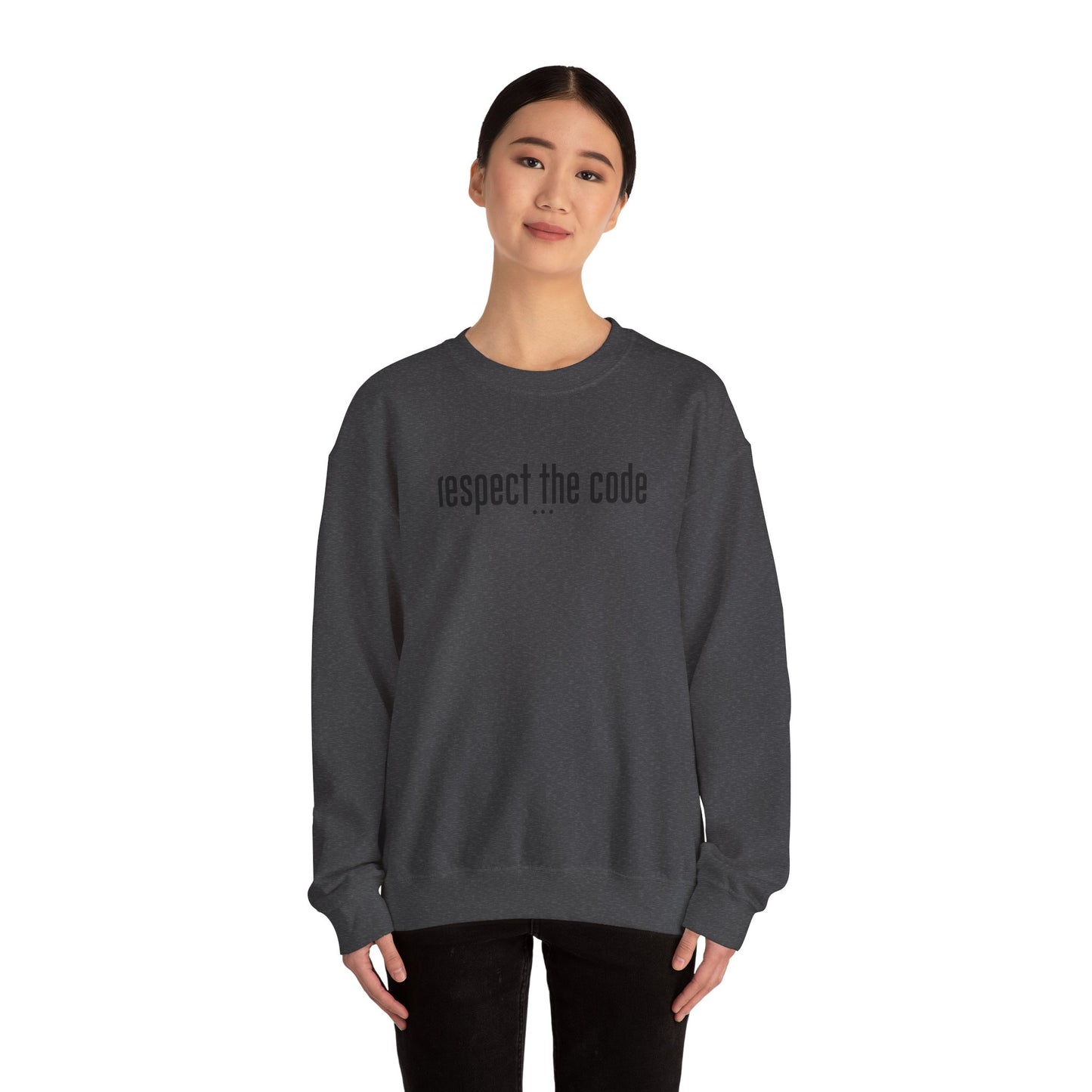 Black "Respect the Code" Crewneck Sweatshirt
