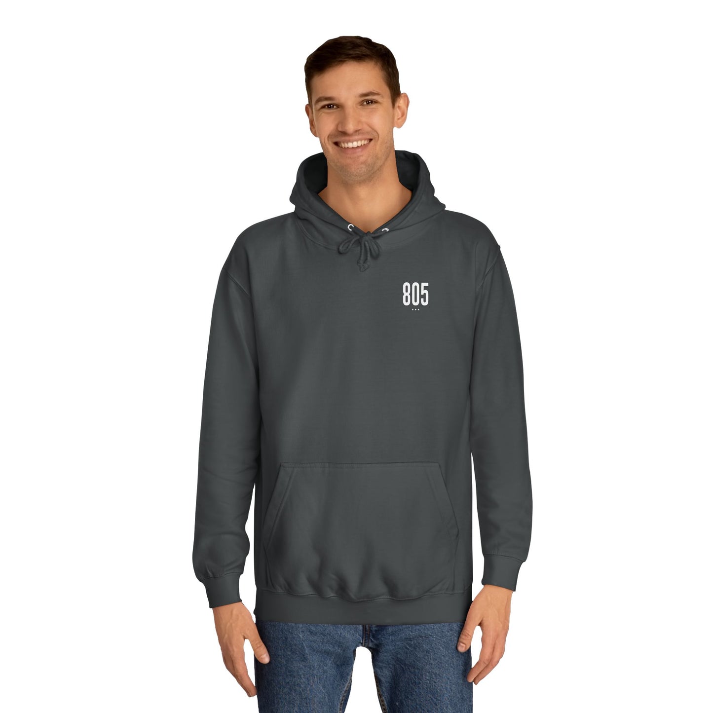 805 White Logo Unisex Hoodie