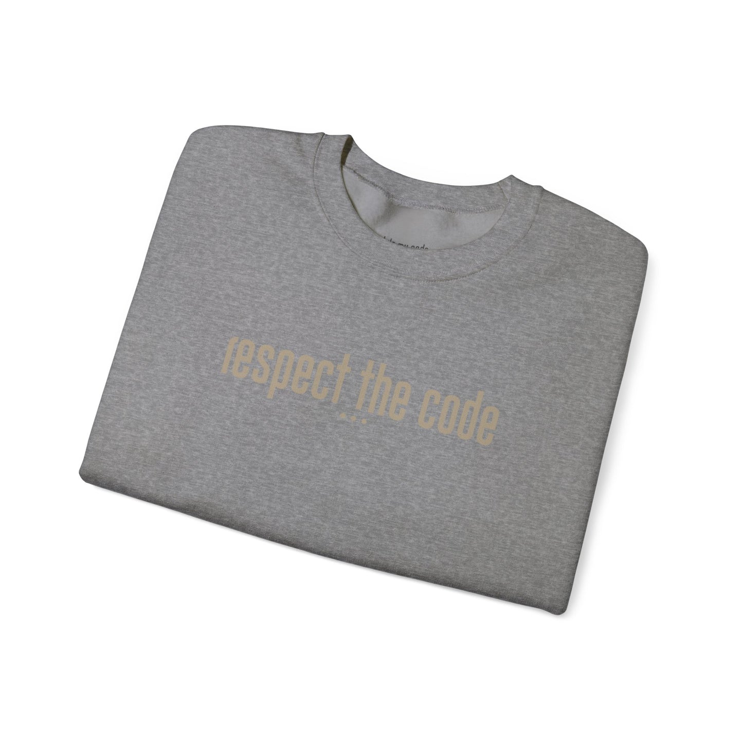 Tan "Respect the Code" Crewneck Sweatshirt