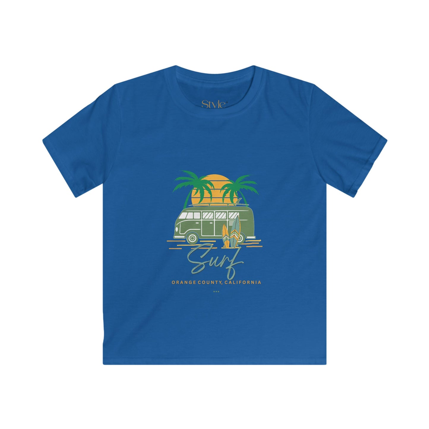 Kids Surf Tee - Island Vibes & Palm Trees - Boys Girls T-Shirt