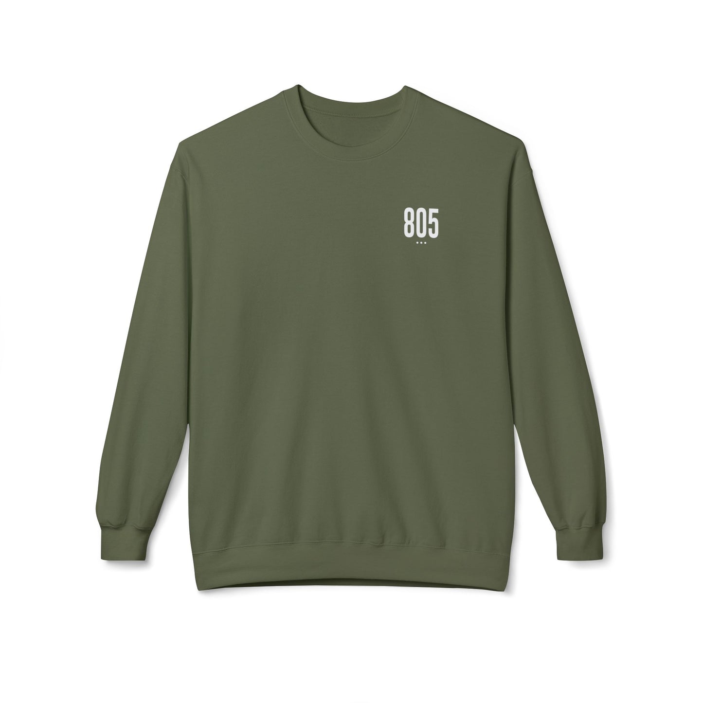 805 White Logo Unisex Crewneck Sweatshirt