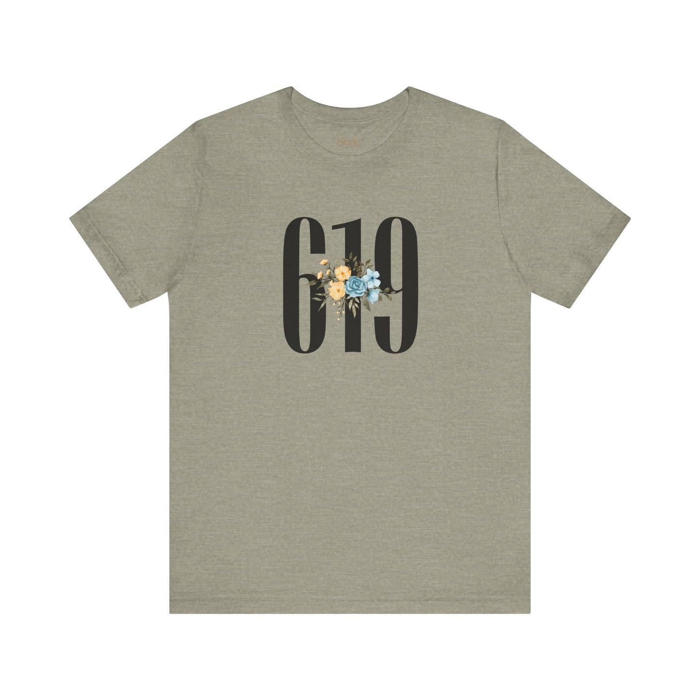 Floral 619 Unisex Tee - Casual, Gift, Birthday, Floral Design, Vintage Style