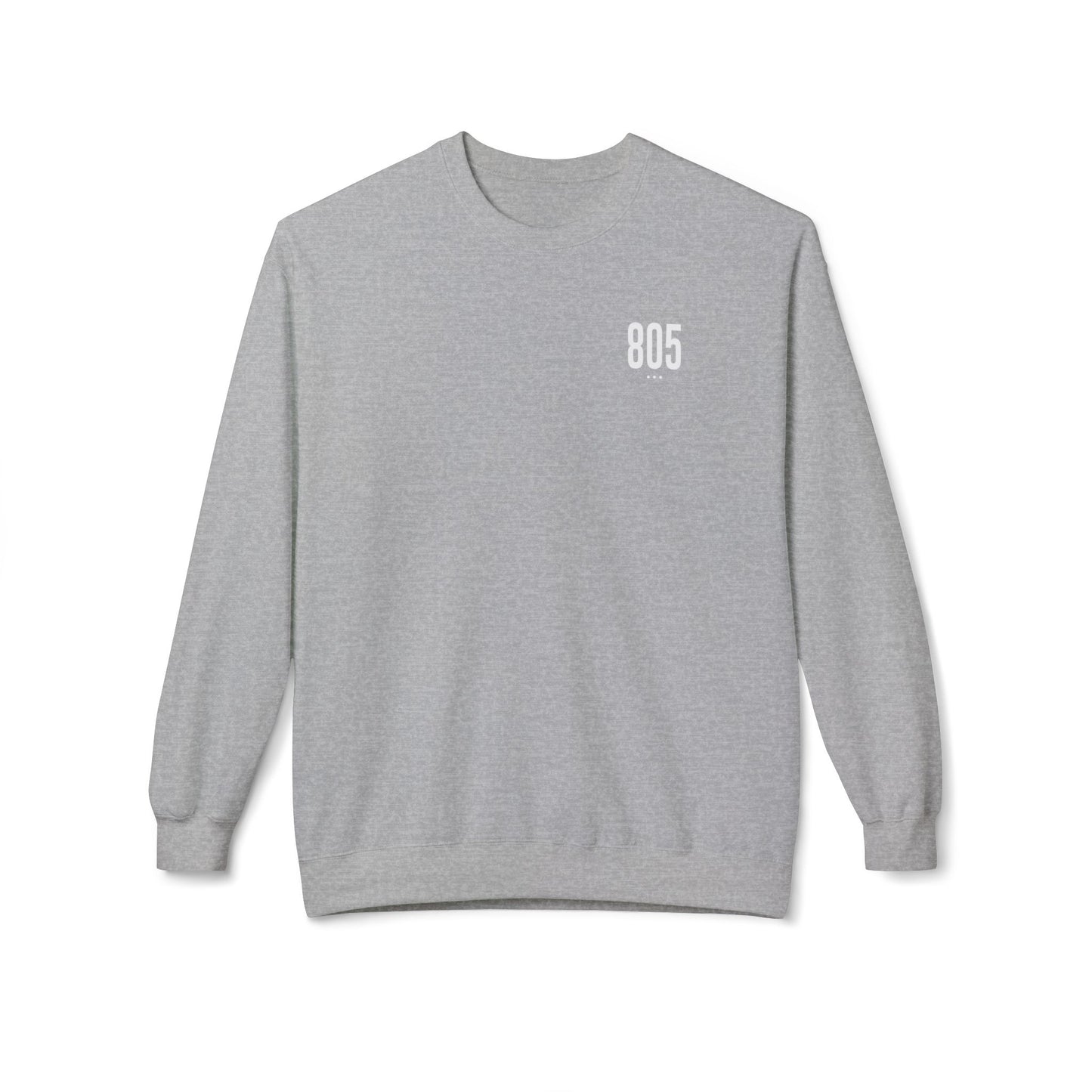 805 White Logo Unisex Crewneck Sweatshirt