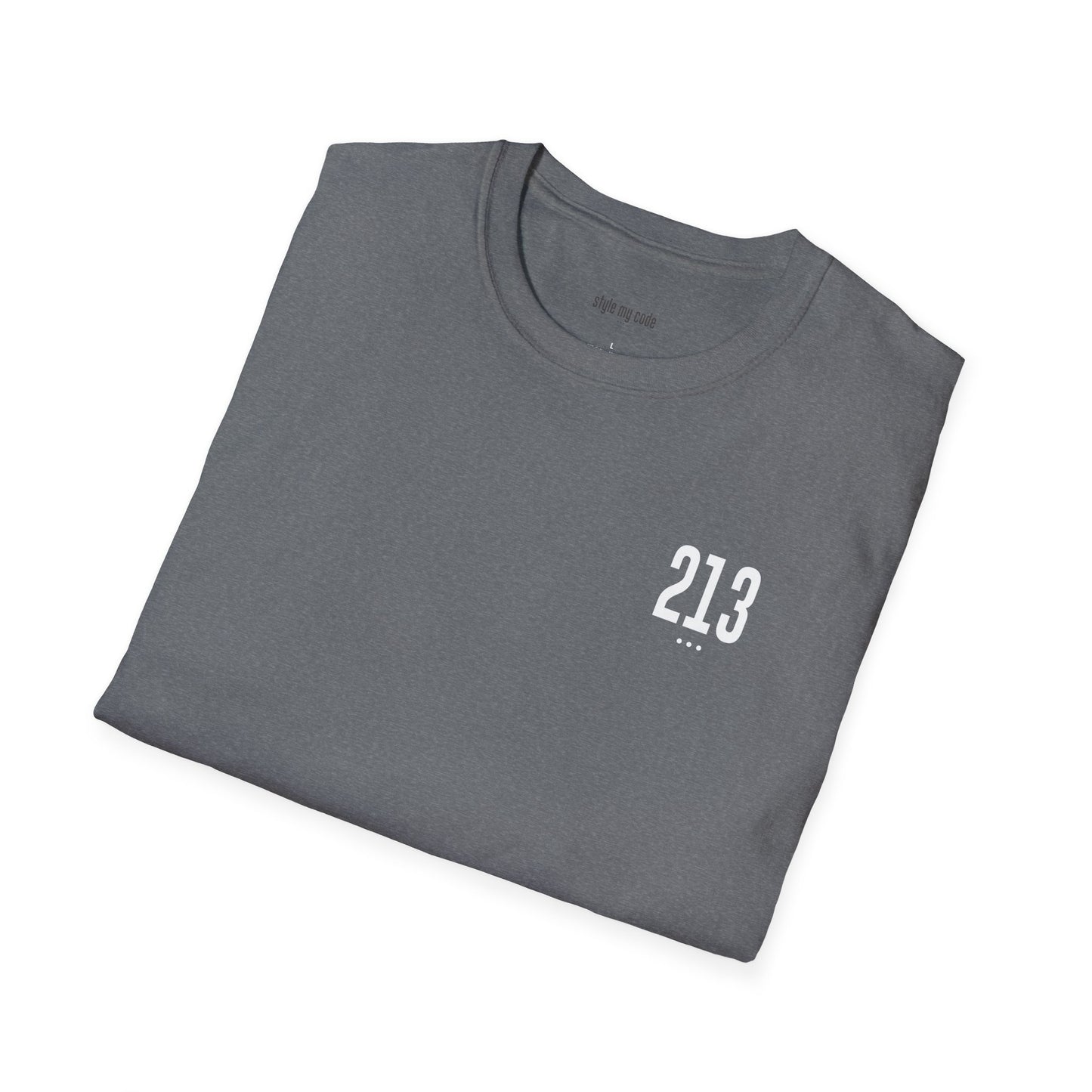 213 White Logo Unisex Softstyle T-Shirt