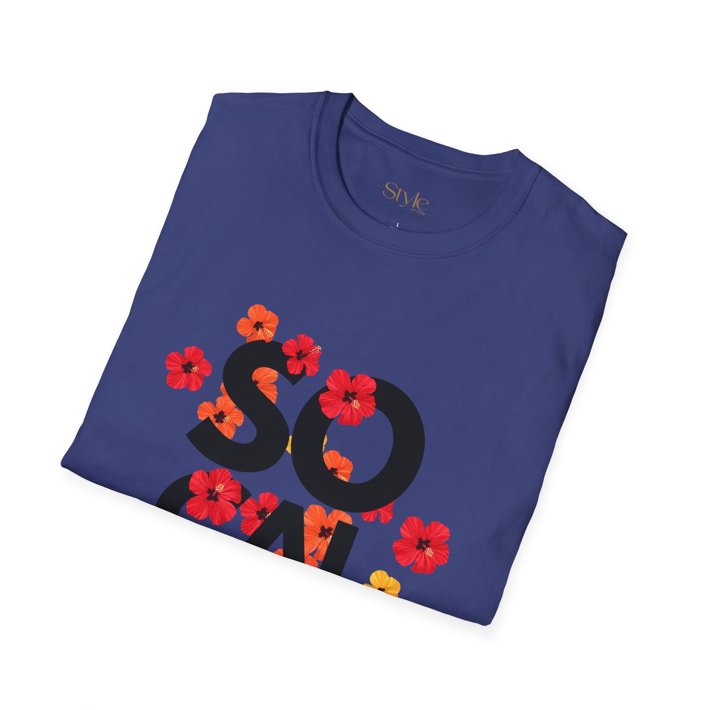 SoCal Local Floral T-Shirt | Unisex Softstyle Tee | Beachwear, Casual Outfit, Gift for Friends, Summer Vibes, Team Event