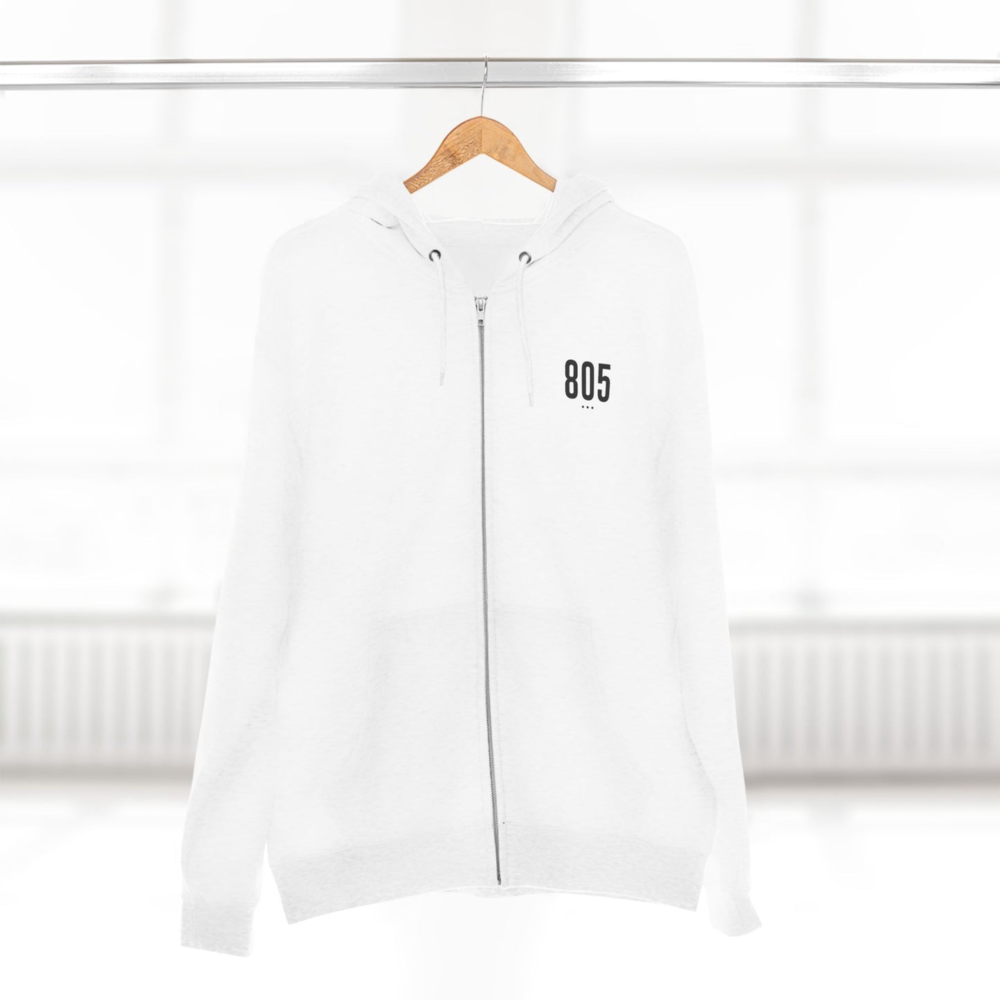 805 LA Street Style Unisex Zip Hoodie, Comfortable Layer, Great for Athleisure, Urban Fashion, Casual Wear