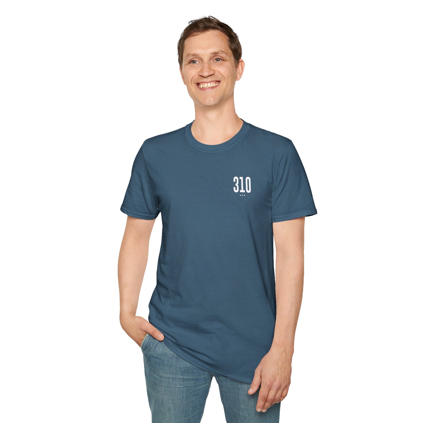 310 White Logo Unisex Softstyle T-Shirt