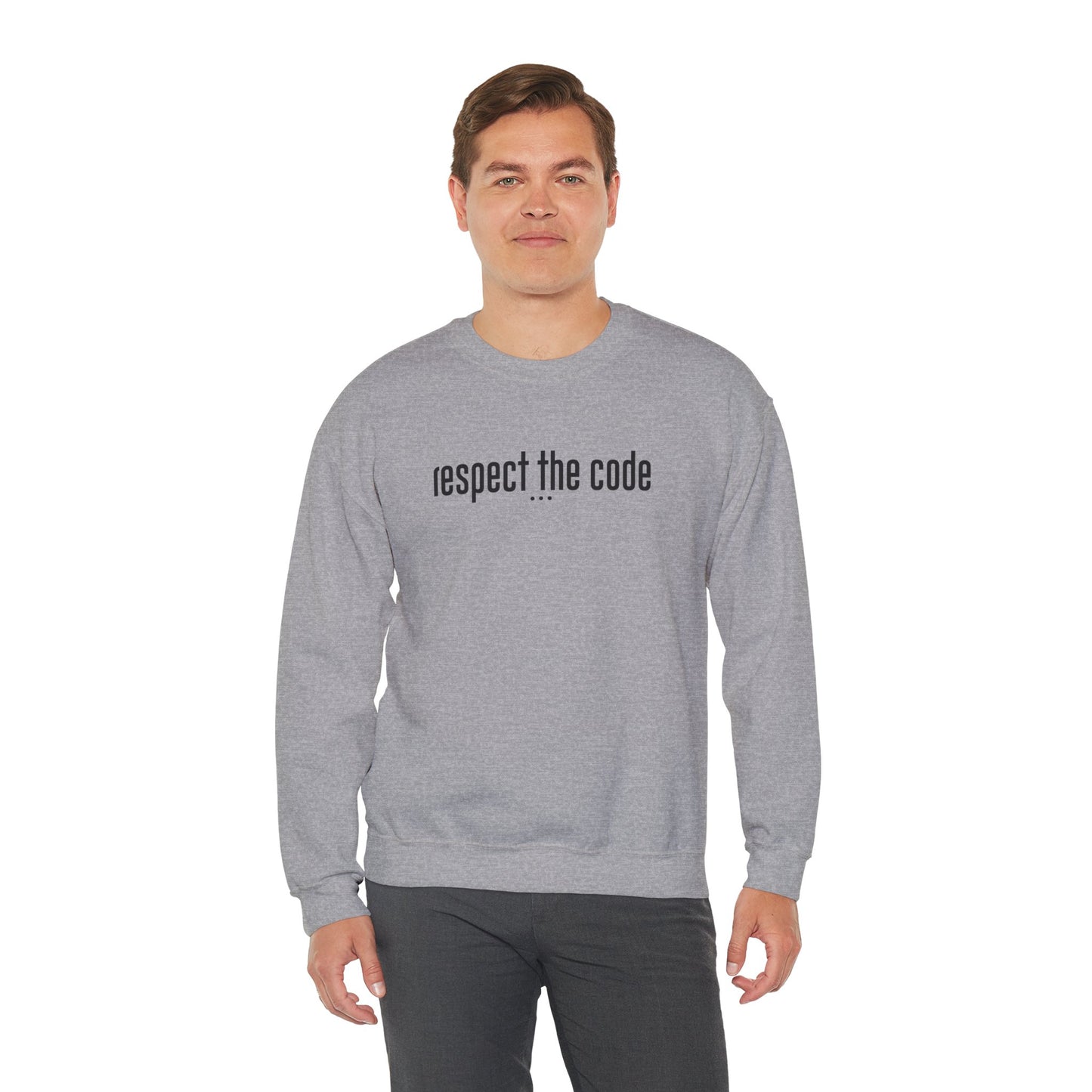 Black "Respect the Code" Crewneck Sweatshirt