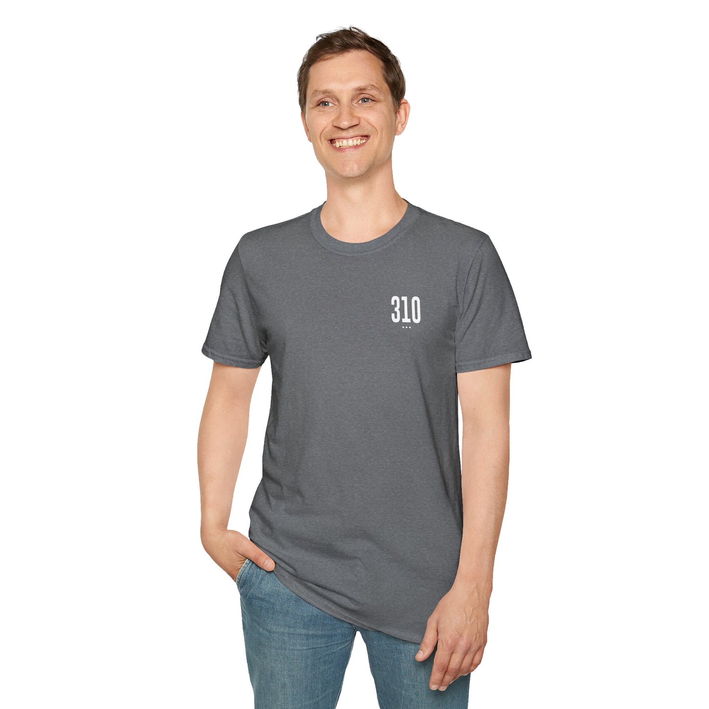 310 White Logo Unisex Softstyle T-Shirt